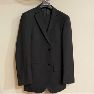 ANGELO ROSSI Men's Striped Black 2 Piece Suit 34R